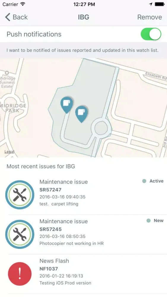 Snap! Facilities Maintenance Screenshots