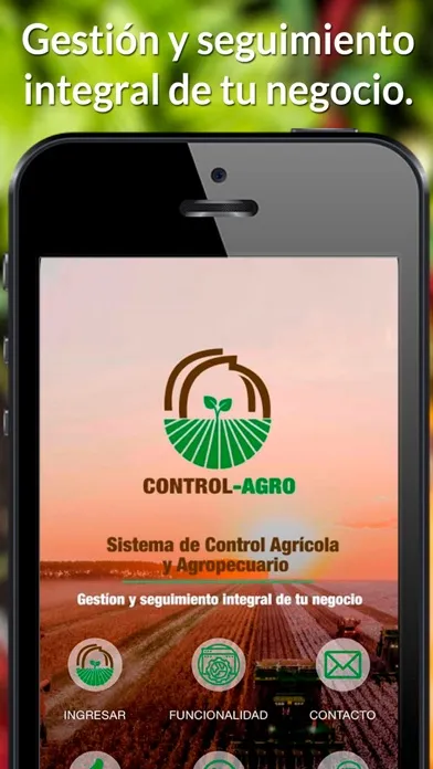 Capturas de tela do Control-Agro