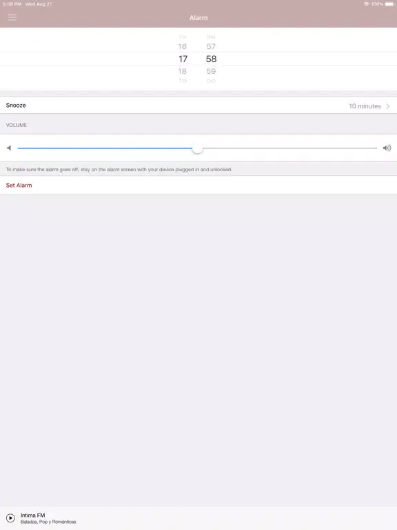 Capturas de tela do Intima FM iPad 