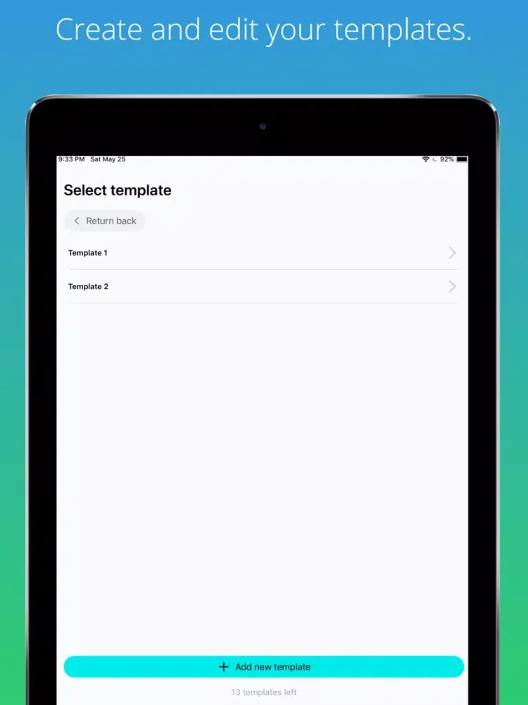 Screenshot di In Time Sheet iPad 