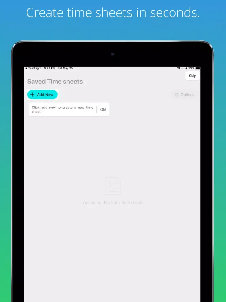 Screenshot di In Time Sheet iPad 