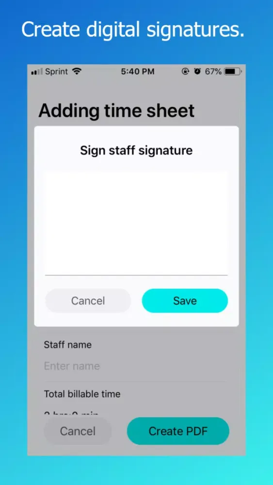 Screenshot di In Time Sheet
