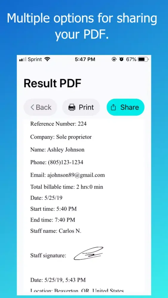 Screenshot di In Time Sheet