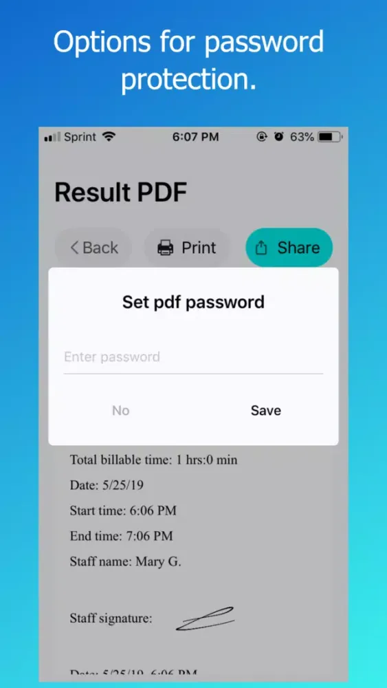 Screenshot di In Time Sheet