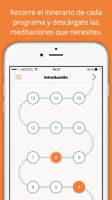 Tangkapan layar Intimind, medita en español