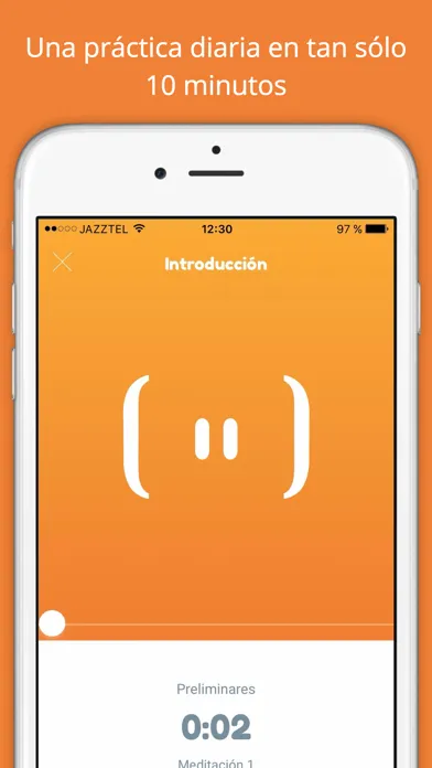 Tangkapan layar Intimind, medita en español