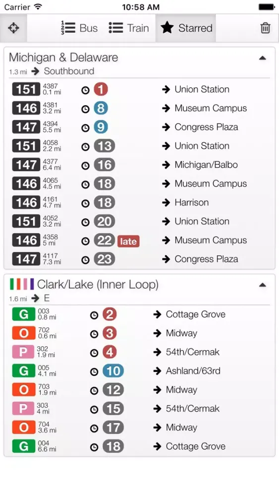 Captures d'écran de Transit Master - Chicago CTA