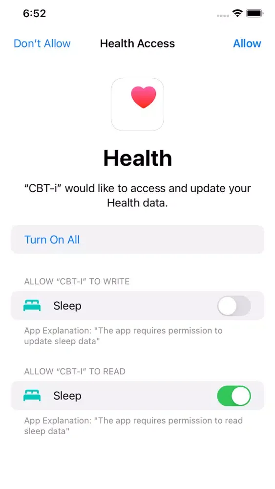 Tangkapan skrin CBT-i Sleep Calculator