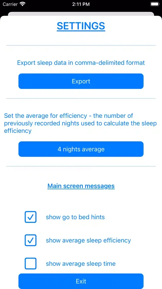 Tangkapan skrin CBT-i Sleep Calculator