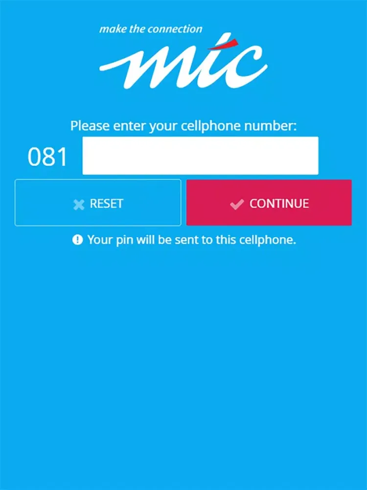 Tangkapan skrin MTC Namibia iPad 