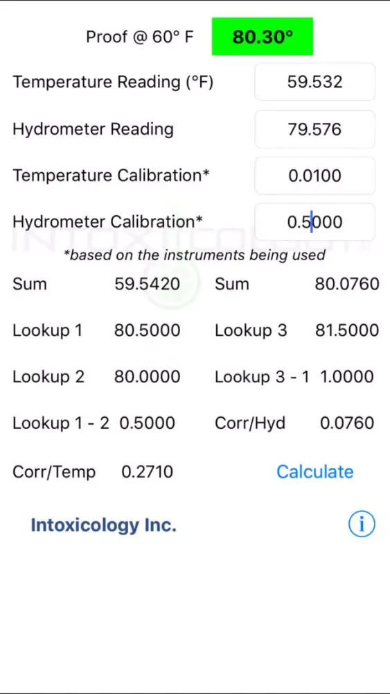 Captures d'écran de Spirits Proofing Calculator