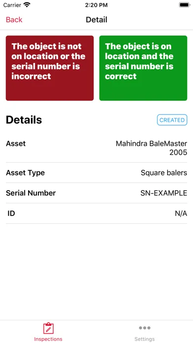 Tangkapan skrin Mahindra Finance Inspections
