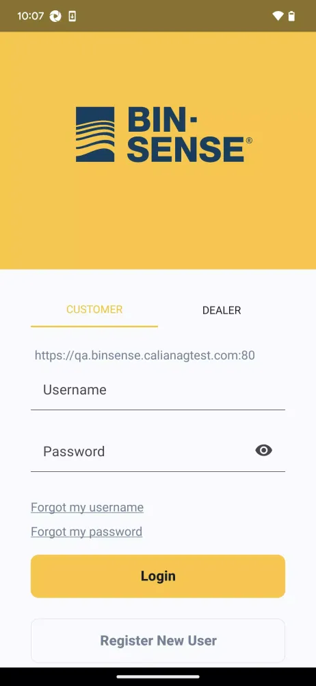 Capturas de tela do Bin-Sense Mobile
