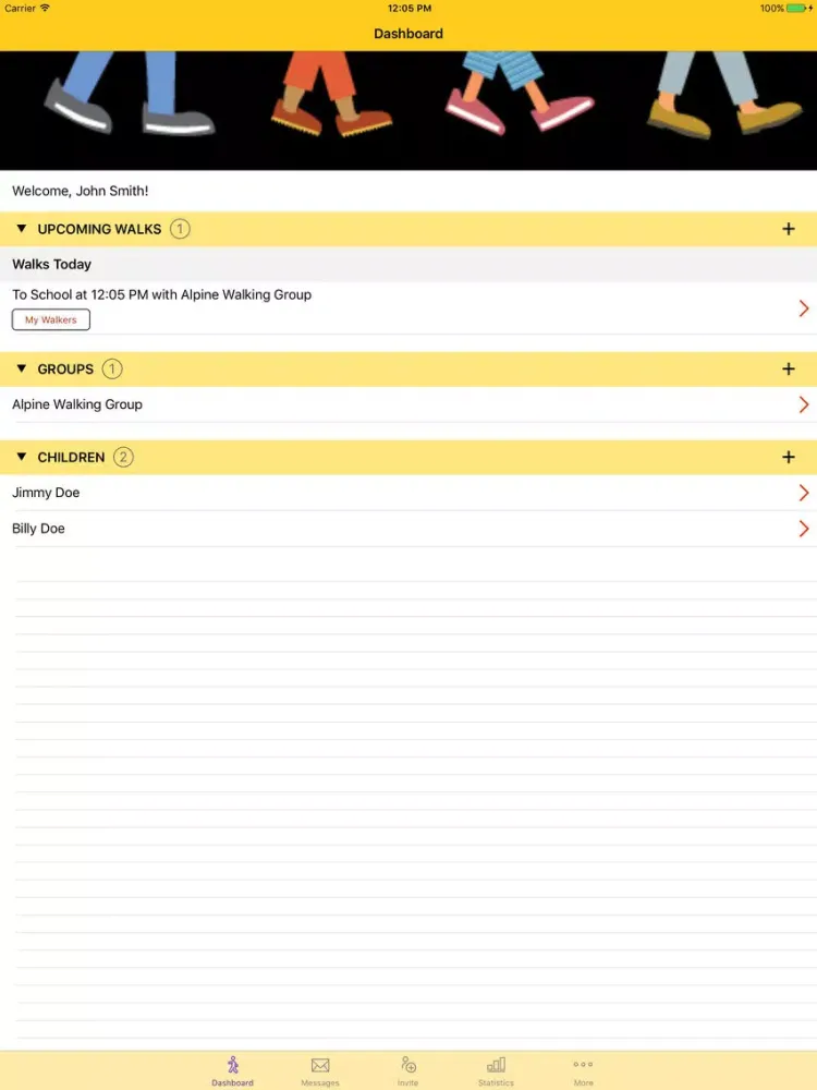 Zrzuty ekranu UDOT Walking School Bus iPad 