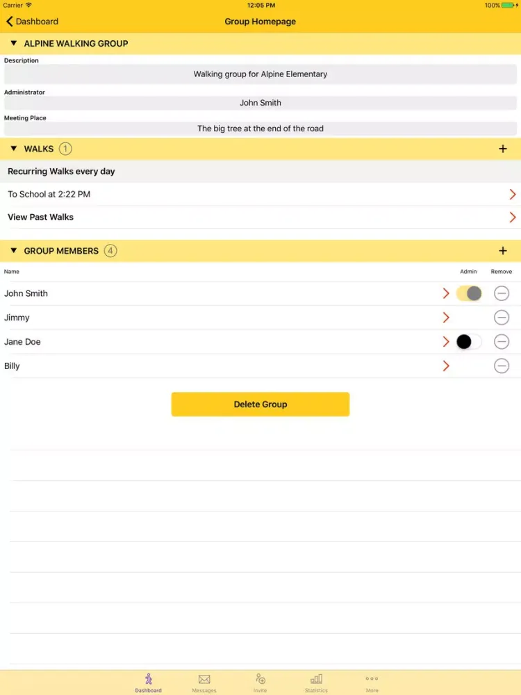 Zrzuty ekranu UDOT Walking School Bus iPad 