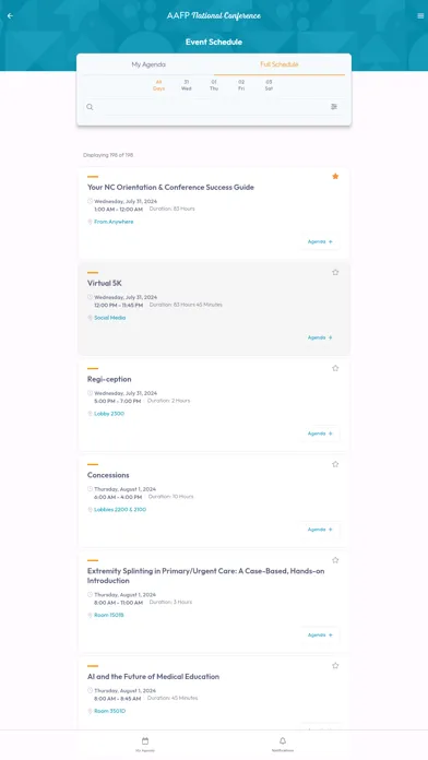 AAFP Events 2024 Screenshots