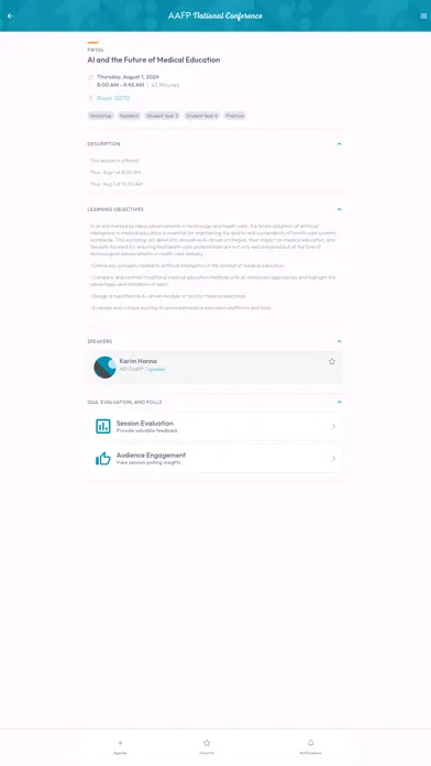 AAFP Events 2024 Screenshots