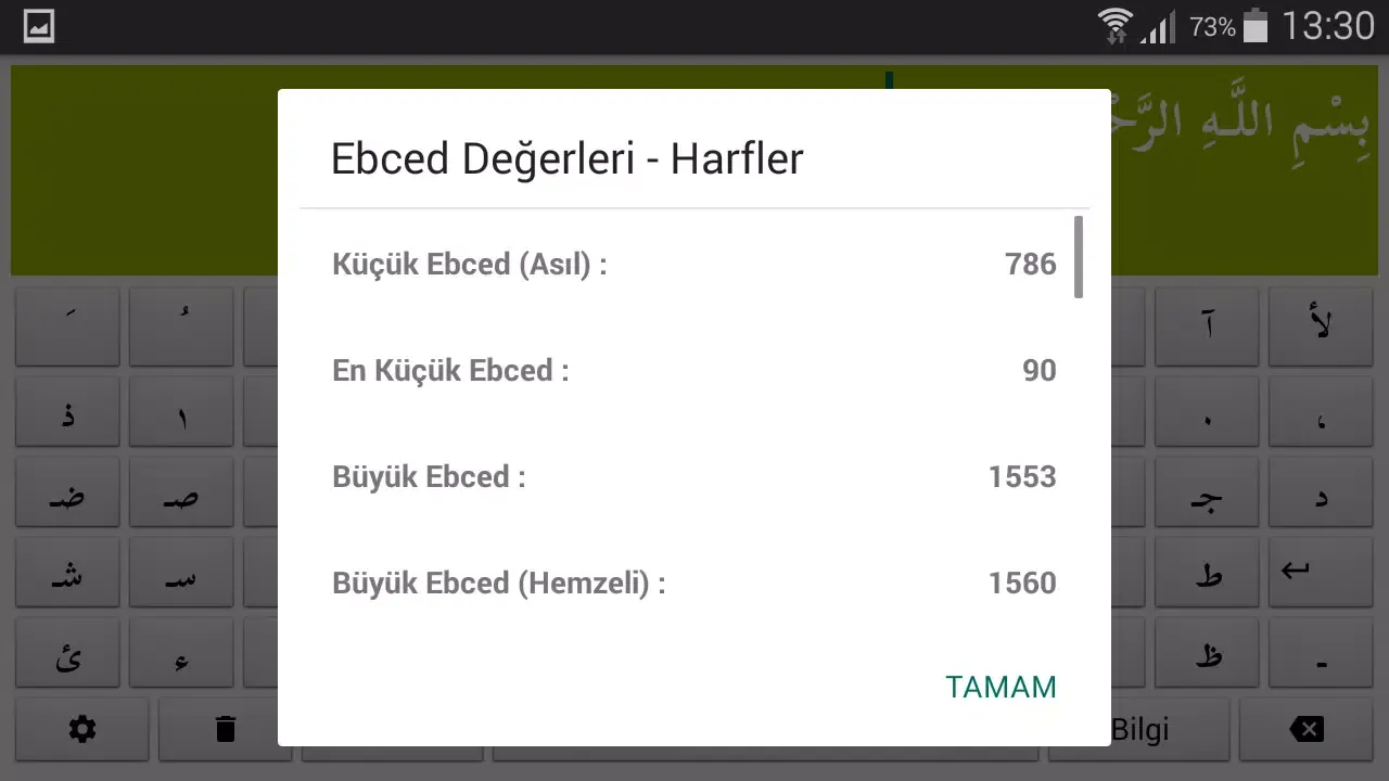 Ebced Hesaplama Screenshots