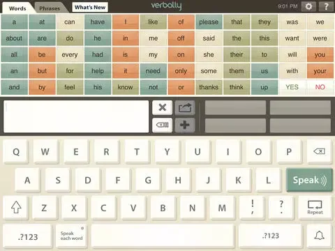 Capturas de pantalla de Verbally iPad 