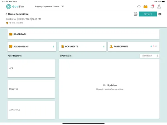 GovEVA Boards iPad  Screenshots