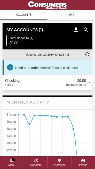 Tangkapan skrin Consumers Mobile Connect
