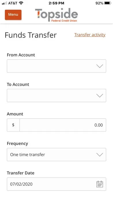 Topside Federal Credit Union سکرین شاٹس