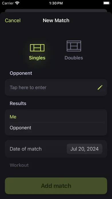 Tennis Notes - Match Tracker Ekran Görüntüleri