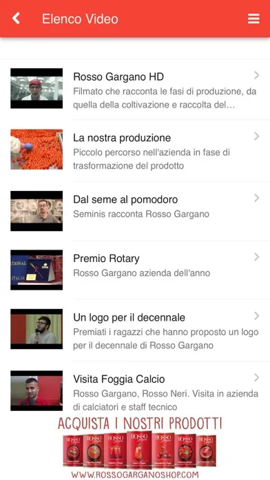 Capturas de tela do Rosso Gargano