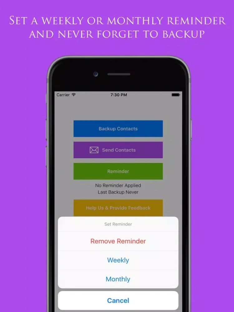 Capturas de pantalla de Backup My Contacts Assistant: Export & Transfer iPad 