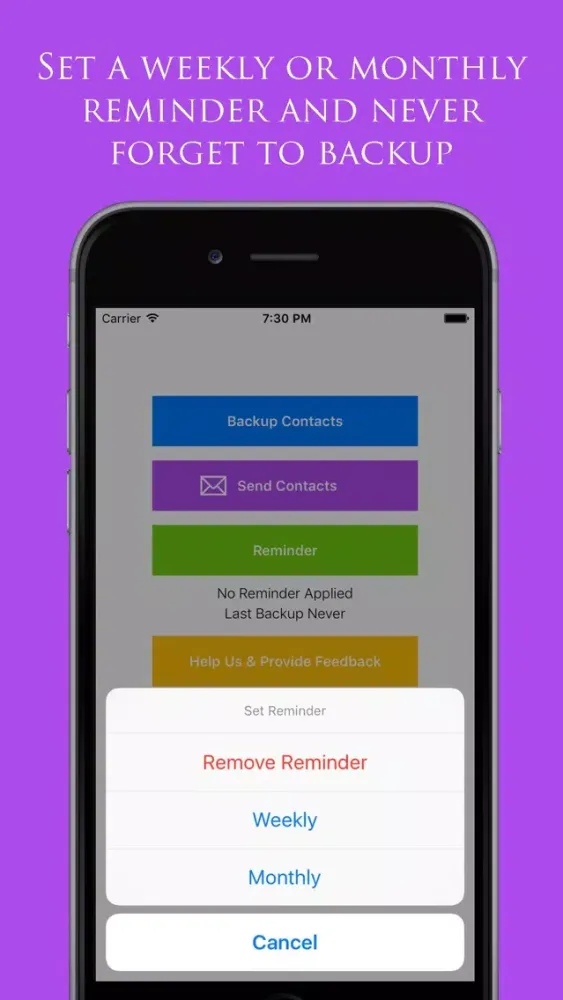 Capturas de pantalla de Backup My Contacts Assistant: Export & Transfer