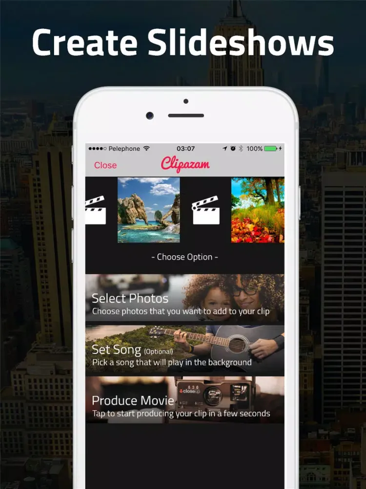 Clipazam: Movie Maker & Photo Slideshow Video Clip iPad  Screenshots
