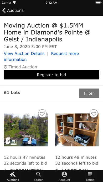 Aether Auctions Ekran Görüntüleri