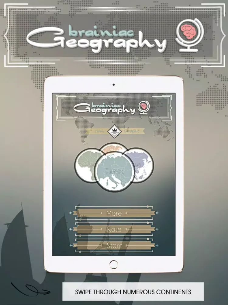 Geography Trivia Photo Quiz iPad 应用截图