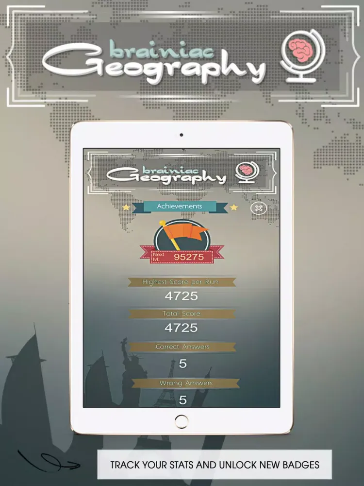 Geography Trivia Photo Quiz iPad 应用截图