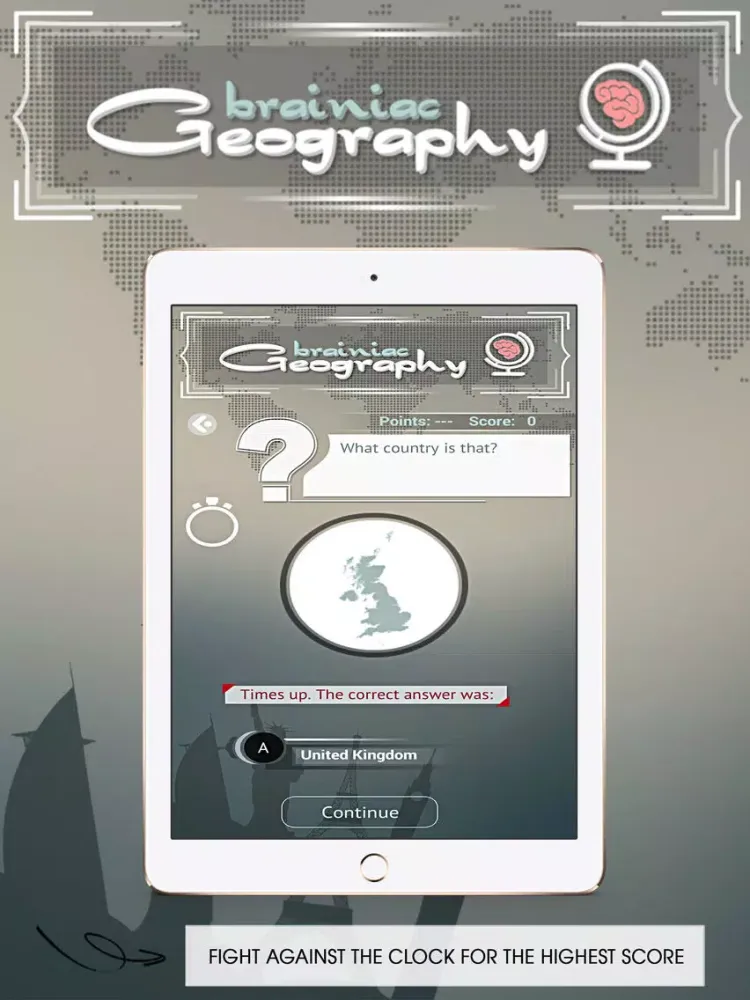 Geography Trivia Photo Quiz iPad 应用截图