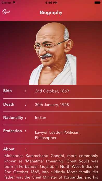 Captures d'écran de Mahatma Gandhi - Father of the Nation