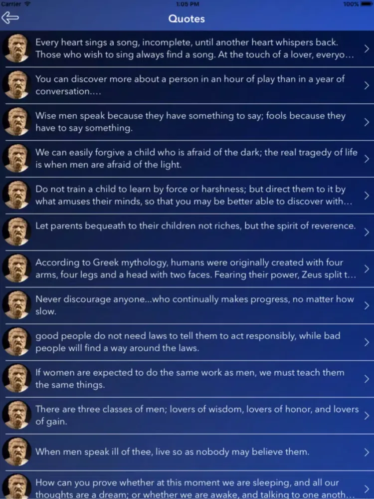 Quotes for Plato iPad  Ekran Görüntüleri