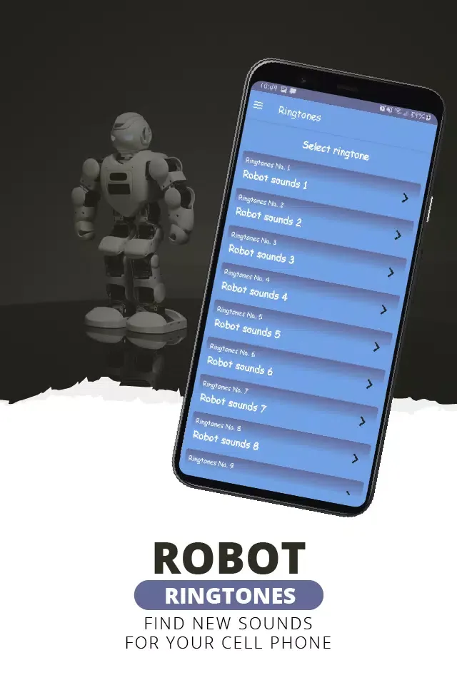 Capturas de tela do Robot ringtones, robot sounds
