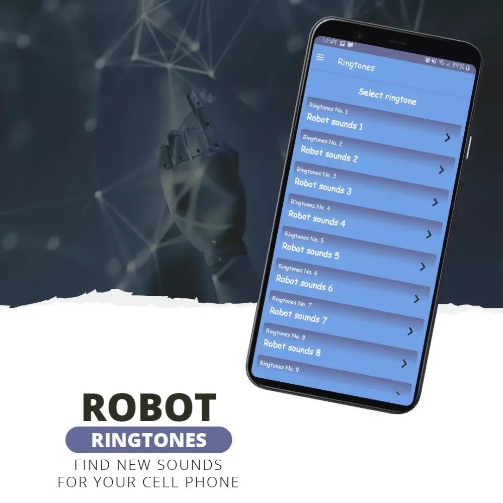 Capturas de tela do Robot ringtones, robot sounds