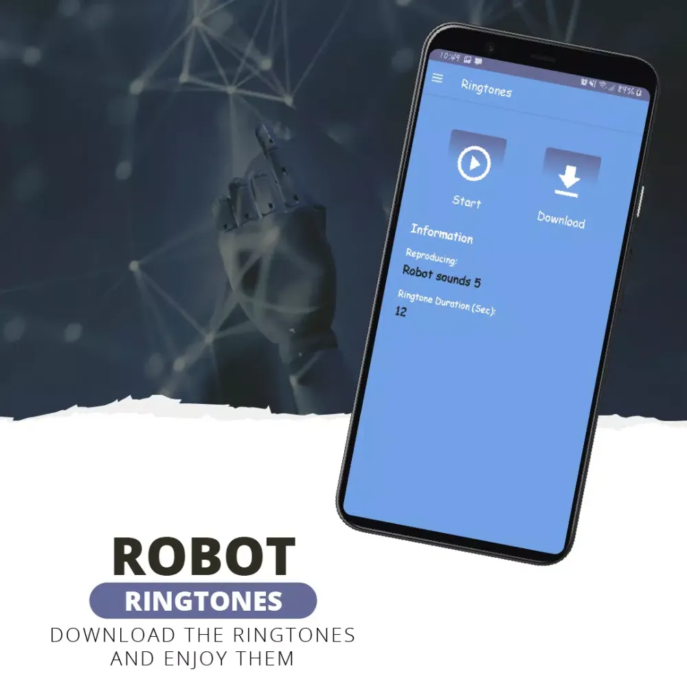 Capturas de tela do Robot ringtones, robot sounds