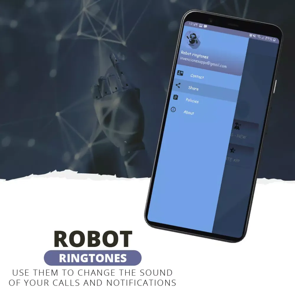 Capturas de tela do Robot ringtones, robot sounds