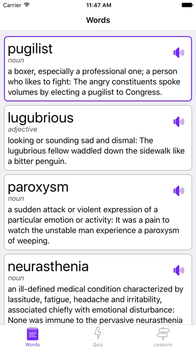 Word of the Day — Daily Words, Grammar Lessons & More سکرین شاٹس