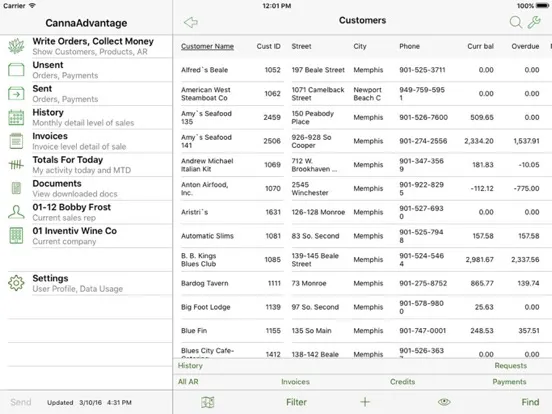 CannaAdv iPad  스크린샷