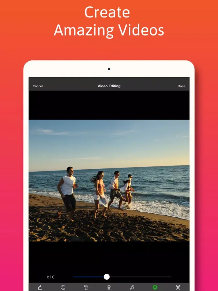 Capturas de tela do Video Editor * iPad 