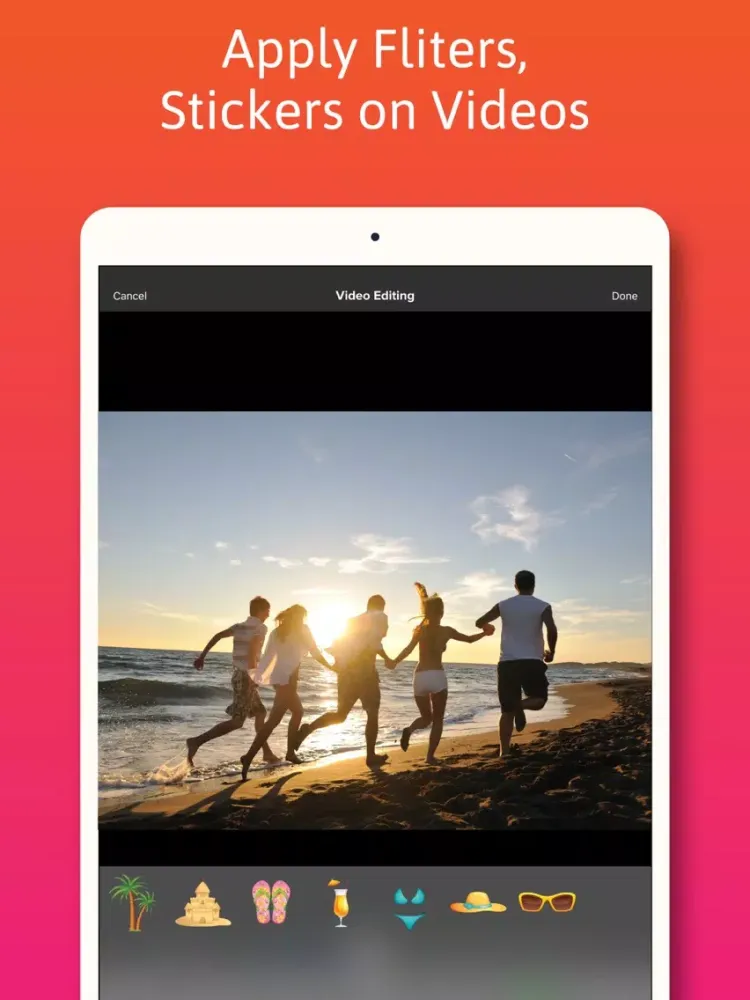 Capturas de tela do Video Editor * iPad 