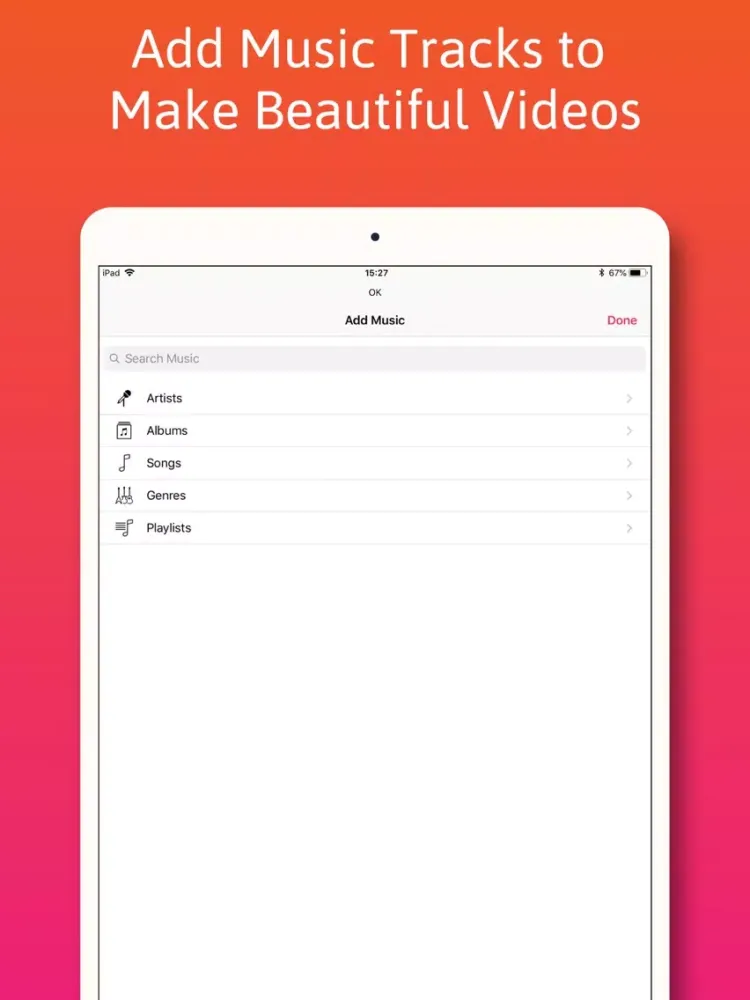 Capturas de tela do Video Editor * iPad 
