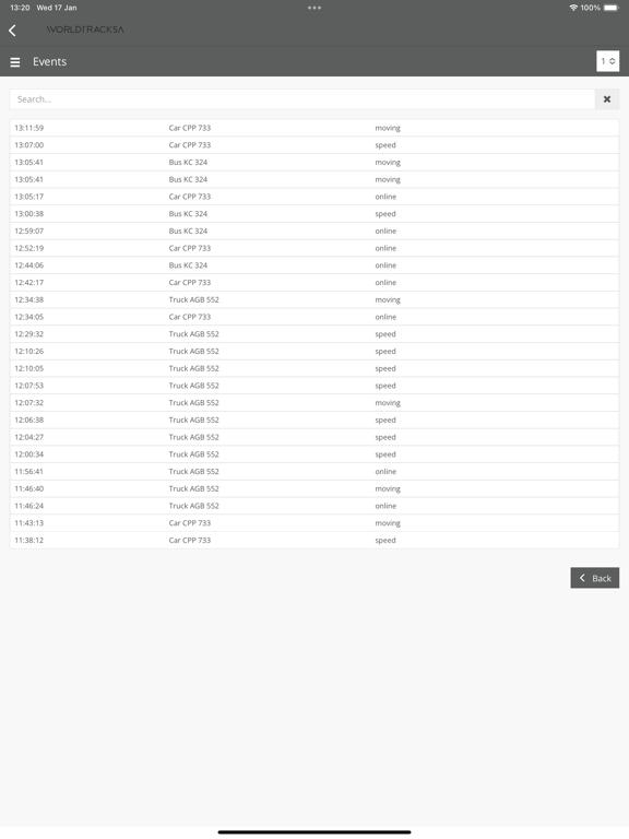 WorldtrackSA iPad  Screenshots