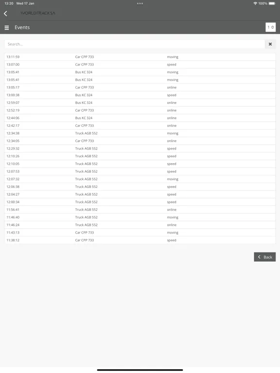 WorldtrackSA iPad 应用截图