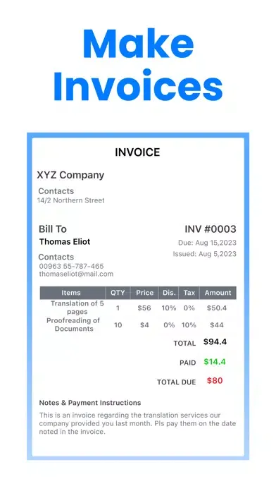 Invoice Maker: Easy Estimates应用截图