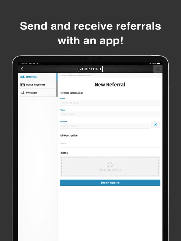 صور Referral Reactor iPad 